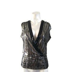 Philos Metallic Blouse Top Sleeveless